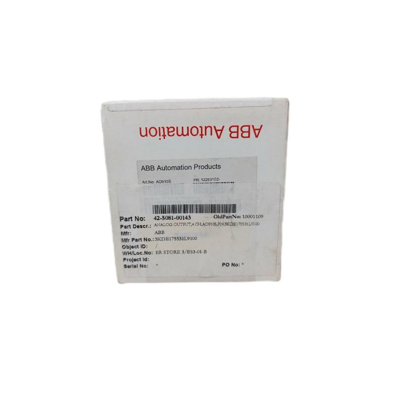 ABB AO910S 3KDE175531L9100 | Analog Output Module Trusted supplier