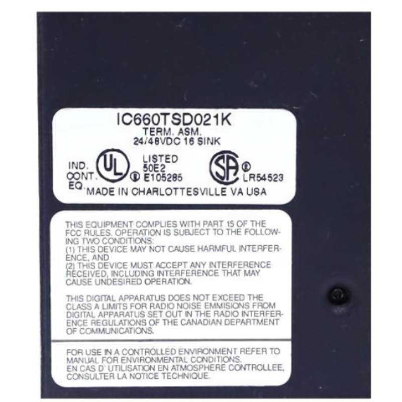 GE IC660TSD021 Terminal Assembly