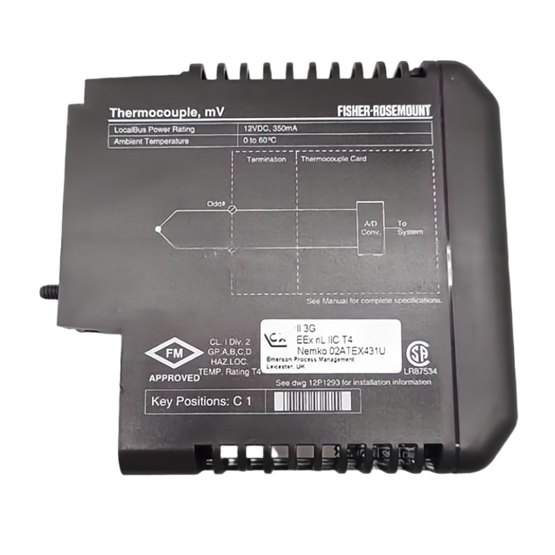 Emerson VE4003S5B1 KJ3002X1-BG2 12P1731X082 Thermocouple Input Module