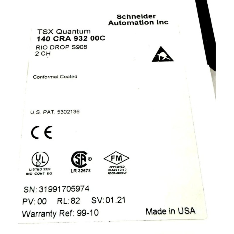 Schneider 140CRA93200C RIO Branch Adapter Module
