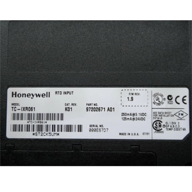 Honeywell TC-IXR061 97202671 A01 RTD Analog Input Module