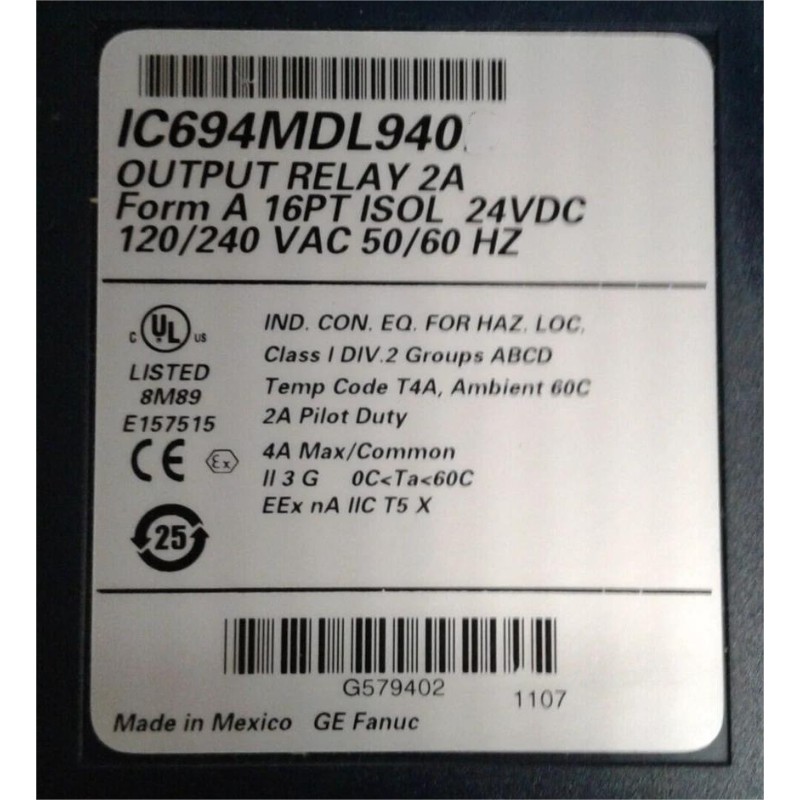 GE IC694MDL940 Voltage Output Module
