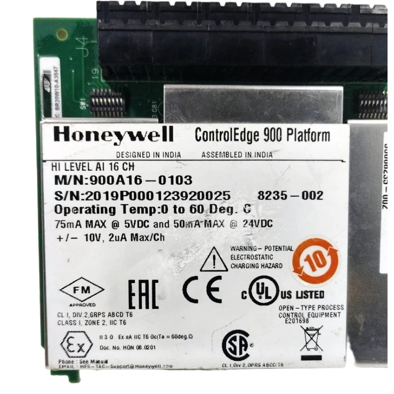 Honeywell 900A16-0103 HC900 High-Level Analog Input Module
