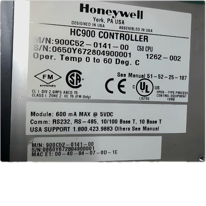 Honeywell 900C52-0141-00 HC900 C50 CPU Module