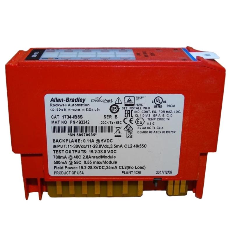 Allen Bradley 1734-IB8S Point Guard I/O Safety Digital Input Module