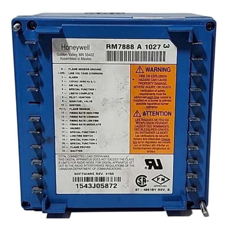Honeywell RM7888A1027 Burner Controller