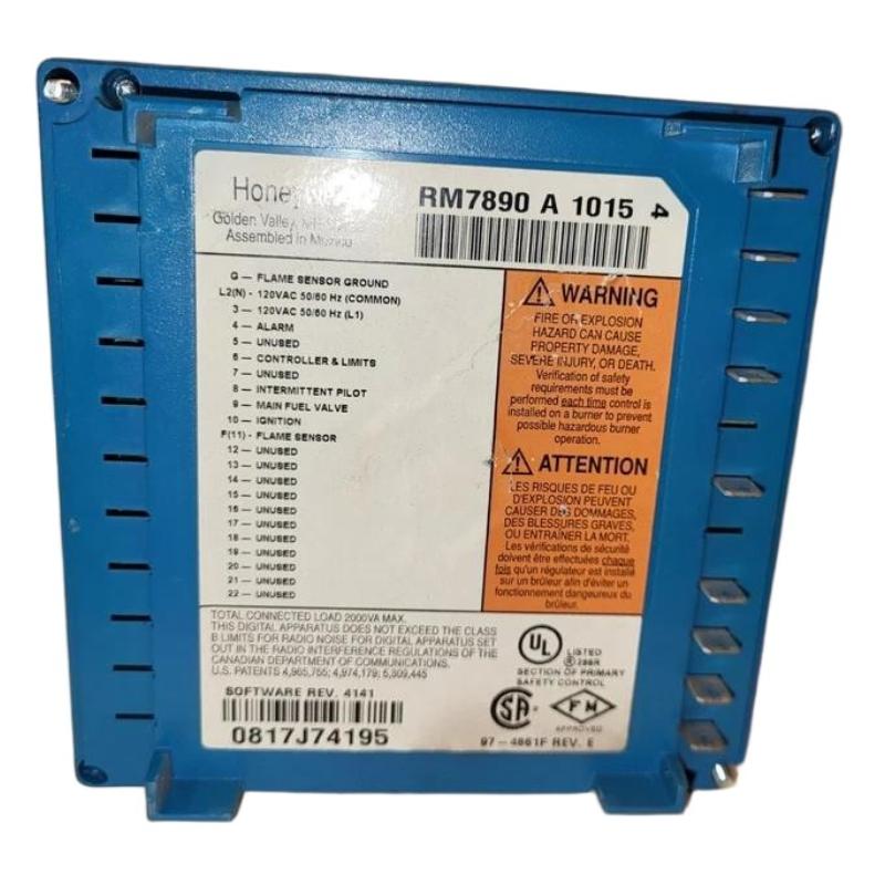 Honeywell RM7890A1015 Burner Controller Programmable Controller