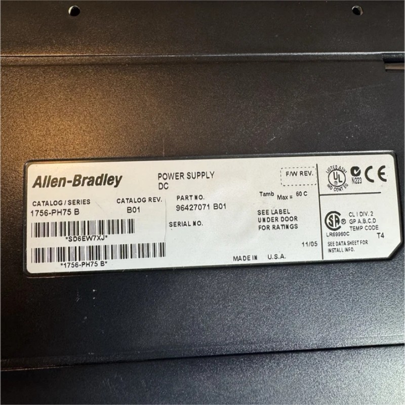 Allen Bradley 1756-PH75 ControlLogix DC Power Supply