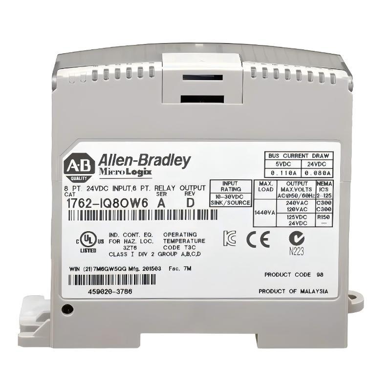 Allen Bradley 1762-IQ8OW6 MicroLogix 1200 DC Input/Relay Output Combination Module