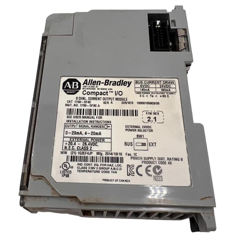 Allen Bradley 1769-OF8C CompactLogix 8-Channel Analog Current Output Module