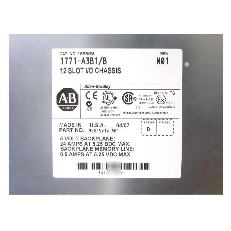 Allen Bradley 1771-A3B1 12-Slot I/O Chassis