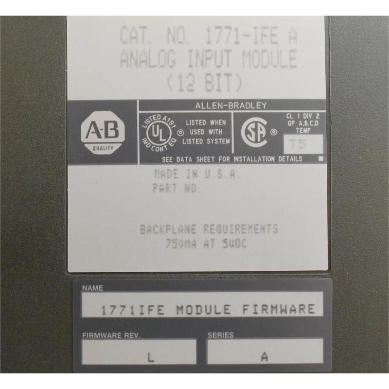 Allen Bradley 1771-IFE Analog Input Module