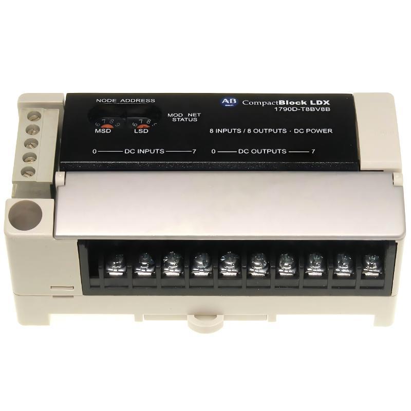 Allen Bradley 1790D-T8BV8B CompactBlock LDX I/O Base Module