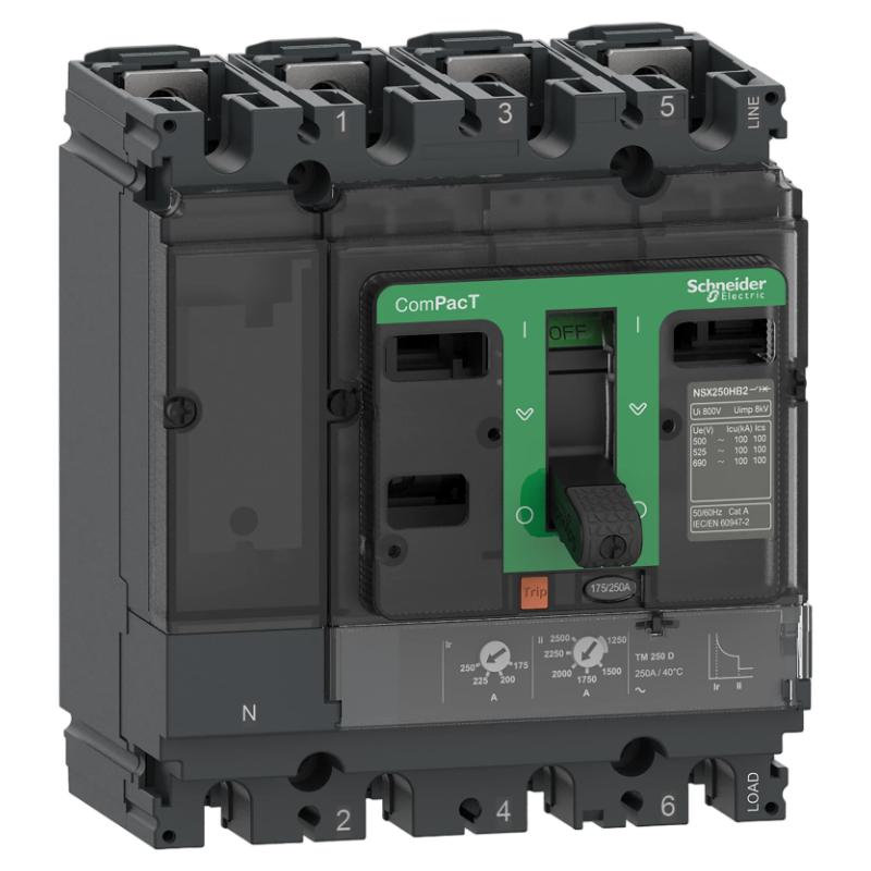 Schneider C25N6TM200 ComPacT NSX250N Circuit Breaker
