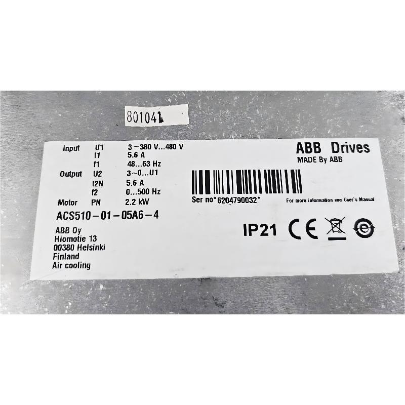 ABB ACS510-01-05A6-4 3ABD00015743-D Variable Frequency Drive (VFD)