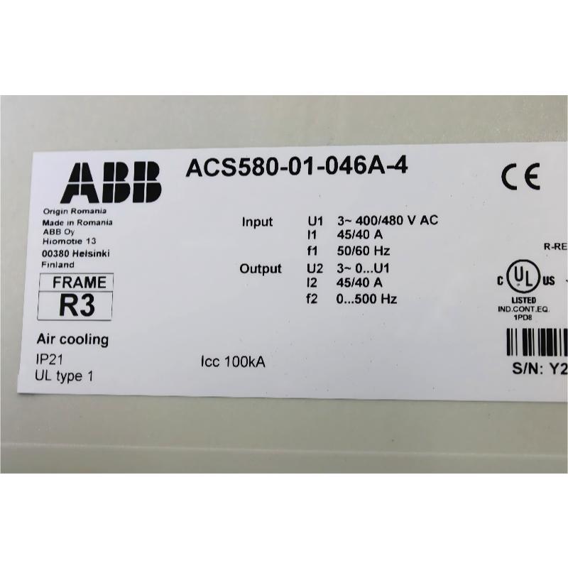 ABB ACS580-01-046A-4 3AXD50000038963 Frequency Converter