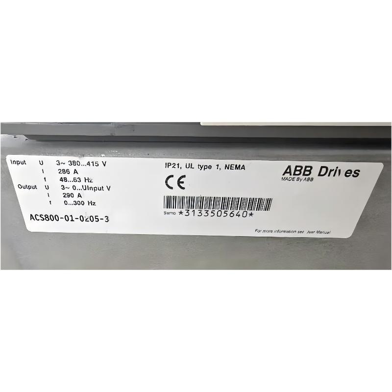 ABB ACS800-01-0205-3 3AUA0000033851 Frequency Converter