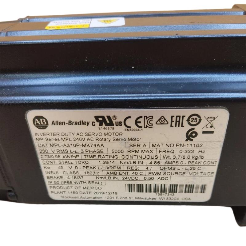 Allen Bradley MPL-A310P-MK74AA Servo Motor