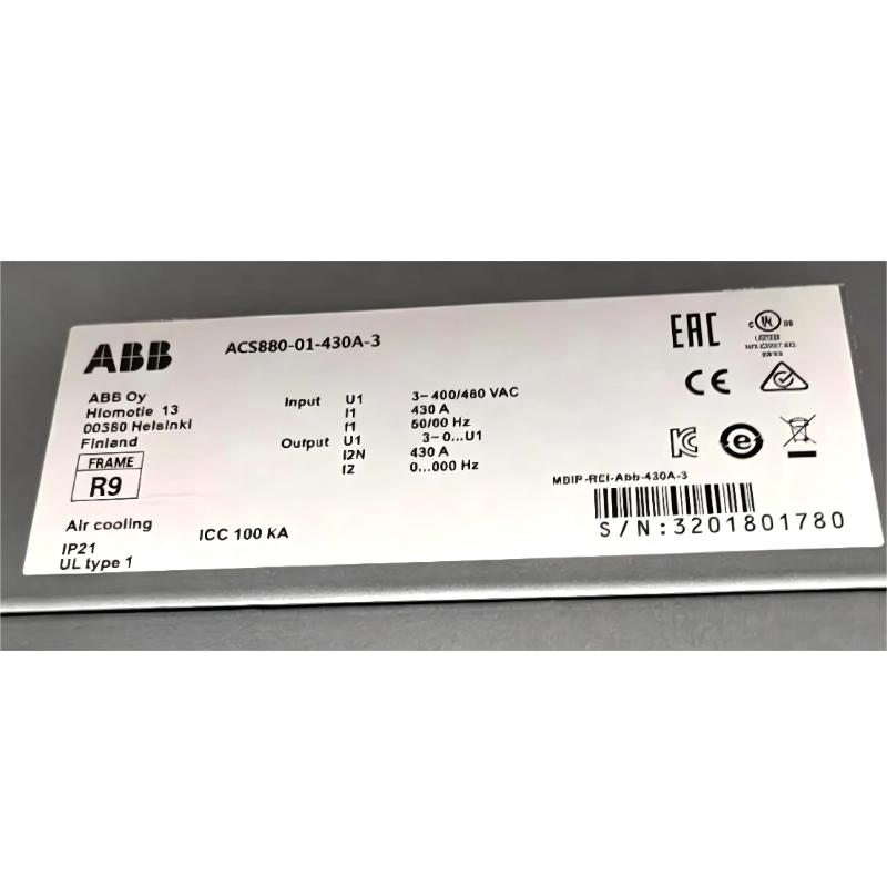 ABB ACS880-01-430A-3 3ABD00035957-D Frequency Converter