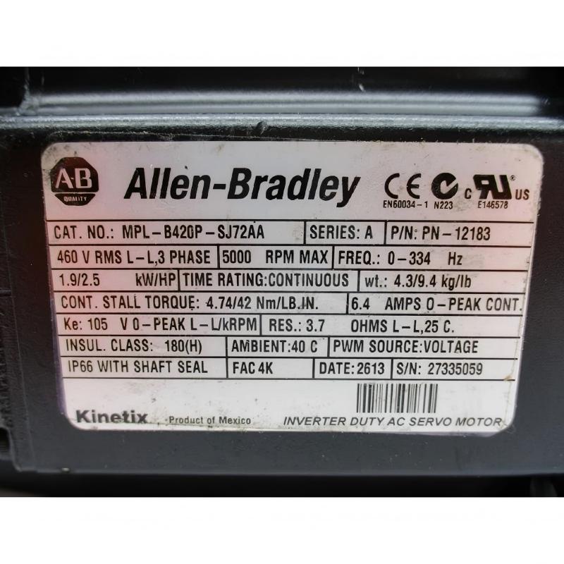 Allen Bradley MPL-B420P-SJ72AA Servo Motor