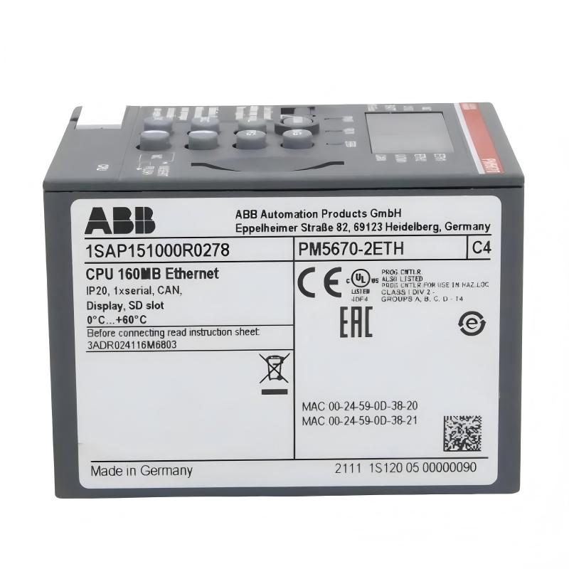 ABB PM5670-2ETH 1SAP151000R0278 Processor Module